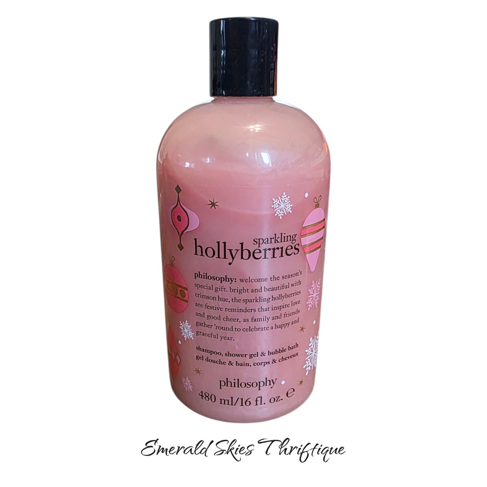 Philosophy Sparkling Hollyberries Shampoo Shower Gel 16 Oz Sealed  free ship